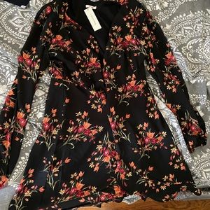 Large floral wrap dress from francesca’s